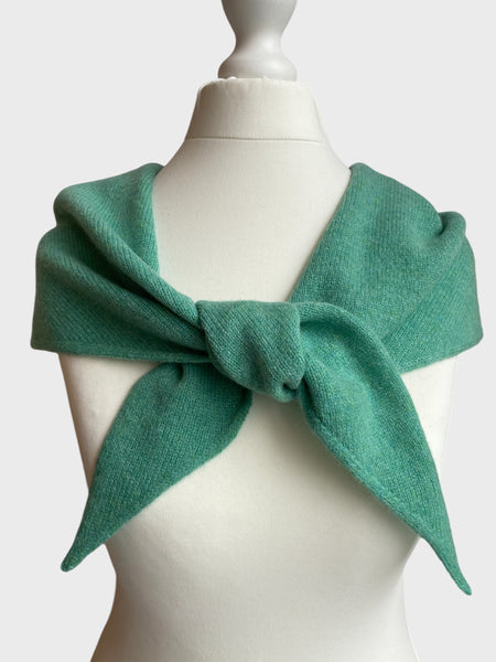 LARGE TRIANGLE SCARF JADE GREEN