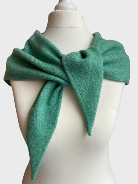 LARGE TRIANGLE SCARF JADE GREEN