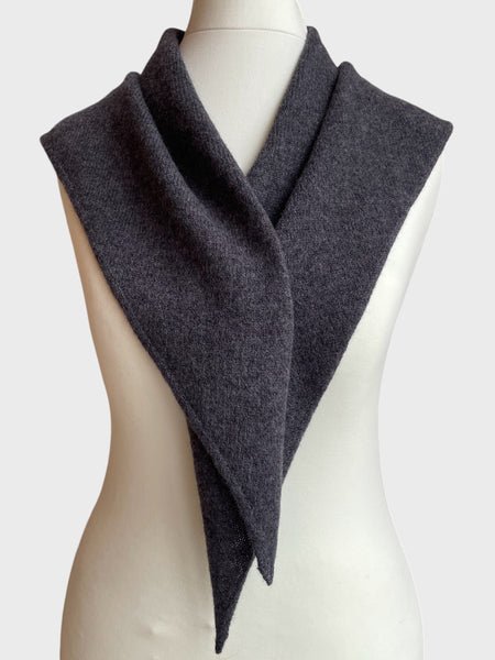 LARGE TRIANGLE SCARF DARK SLATE GREY