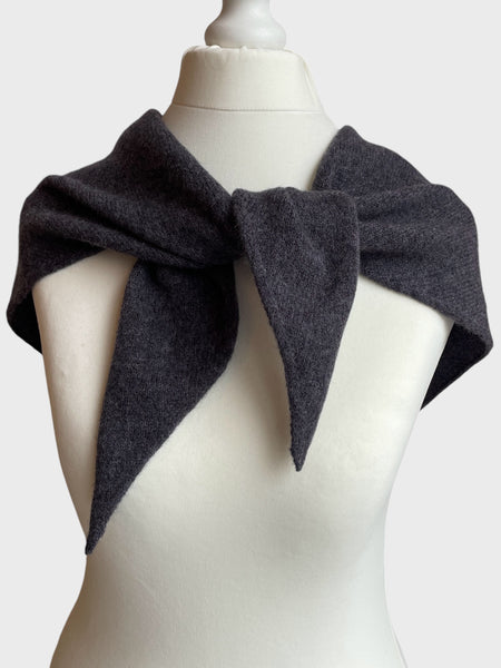 LARGE TRIANGLE SCARF DARK SLATE GREY