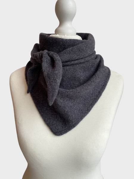 LARGE TRIANGLE SCARF DARK SLATE GREY