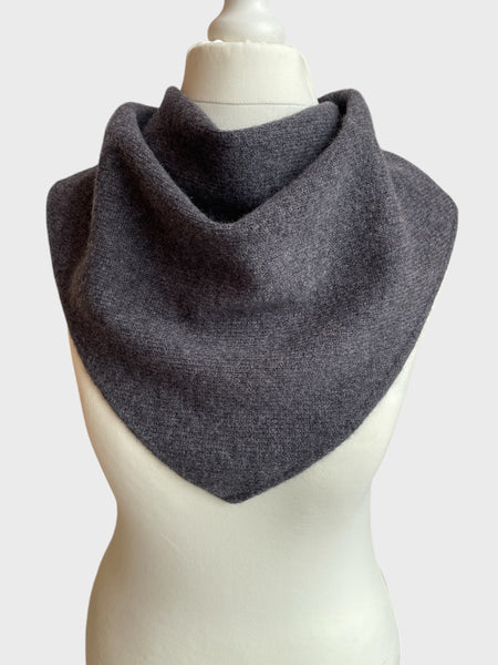 LARGE TRIANGLE SCARF DARK SLATE GREY