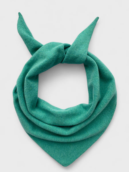 LARGE TRIANGLE SCARF JADE GREEN