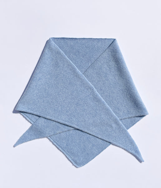 LARGE TRIANGLE SCARF ICE BLUE