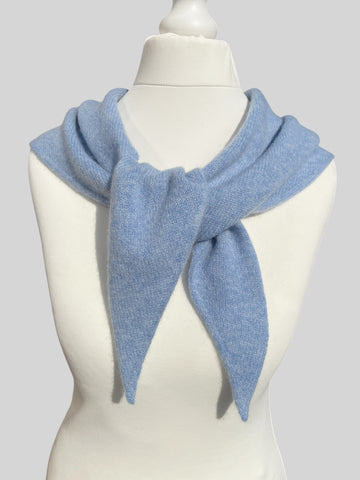 LARGE TRIANGLE SCARF ICE BLUE