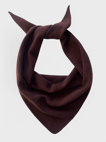 LARGE TRIANGLE SCARF DARK CHOCOLATE BROWN