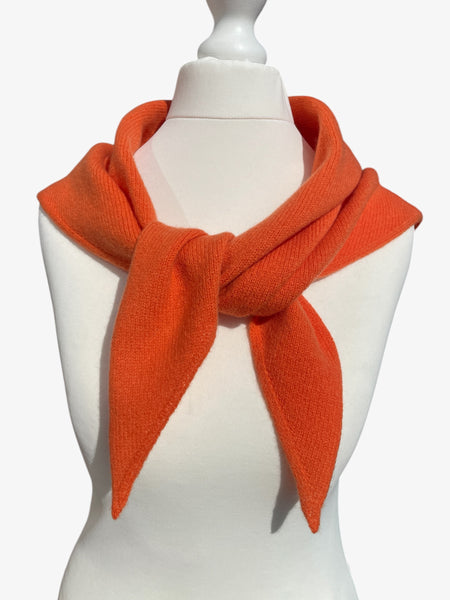LARGE TRIANGLE SCARF TANGERINE ORANGE