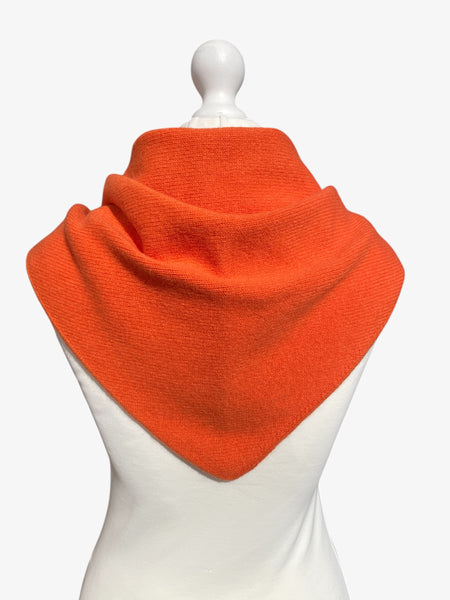 LARGE TRIANGLE SCARF TANGERINE ORANGE