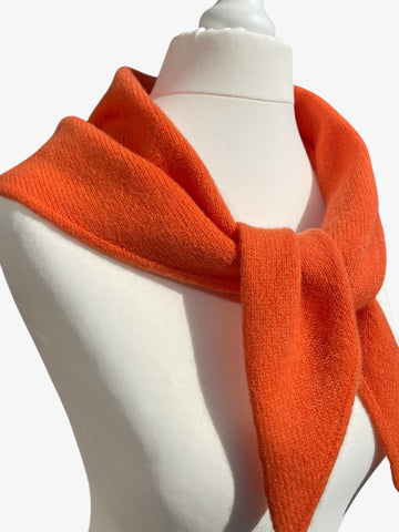 LARGE TRIANGLE SCARF TANGERINE ORANGE
