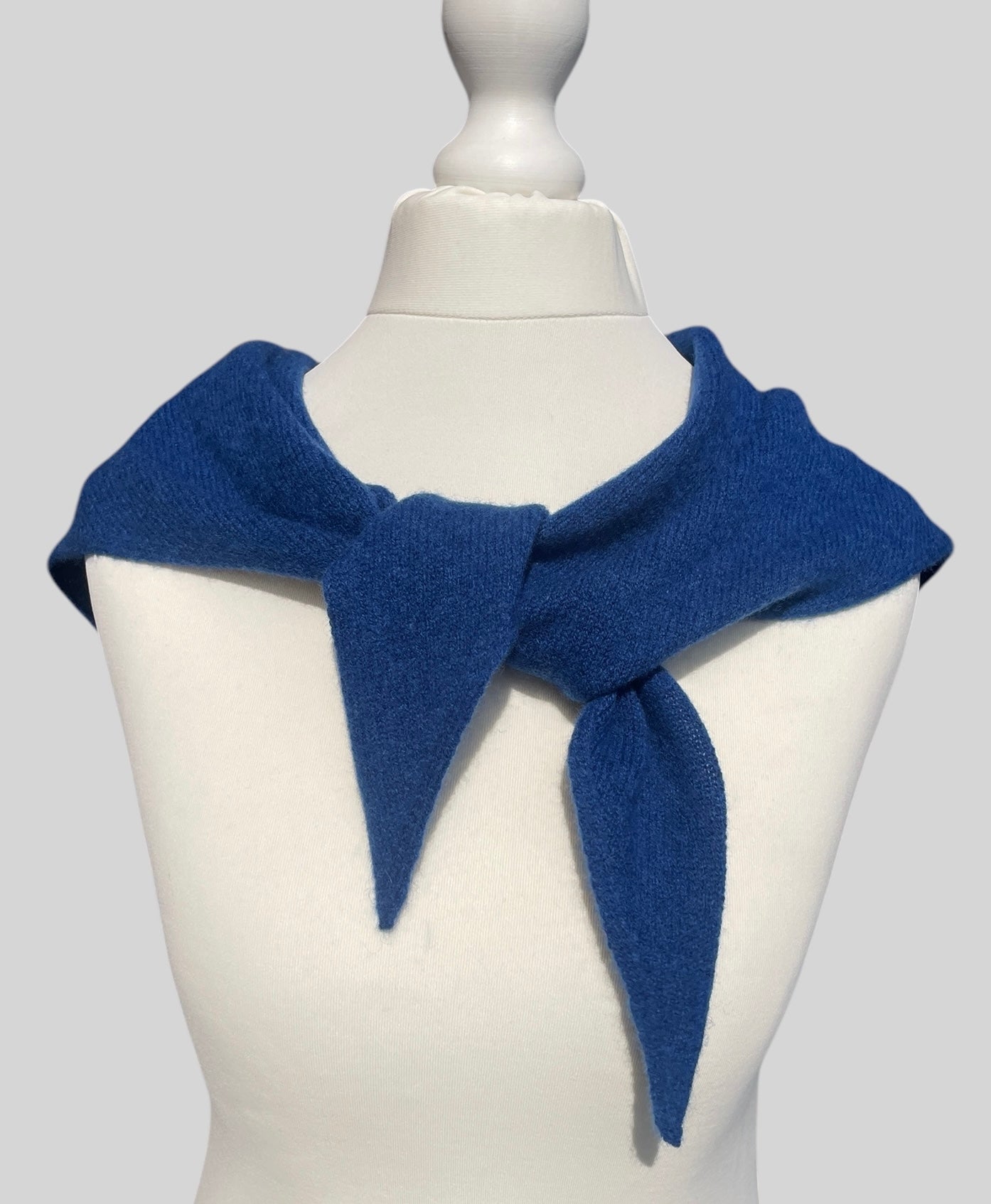 LARGE TRIANGLE SCARF COBALT BLUE