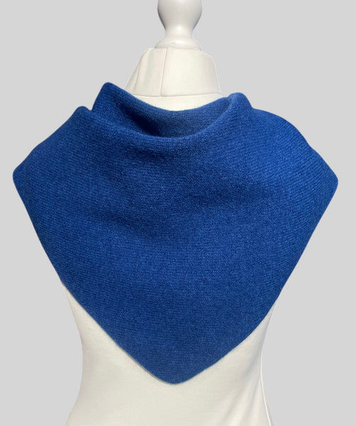 LARGE TRIANGLE SCARF COBALT BLUE
