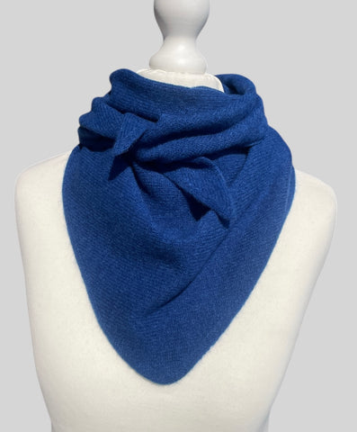 LARGE TRIANGLE SCARF COBALT BLUE