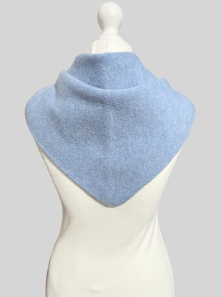 LARGE TRIANGLE SCARF ICE BLUE