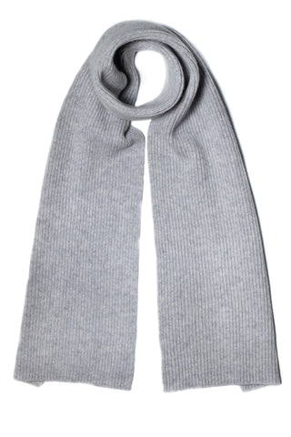 LAMBSWOOL RIBBED SCARF GREY